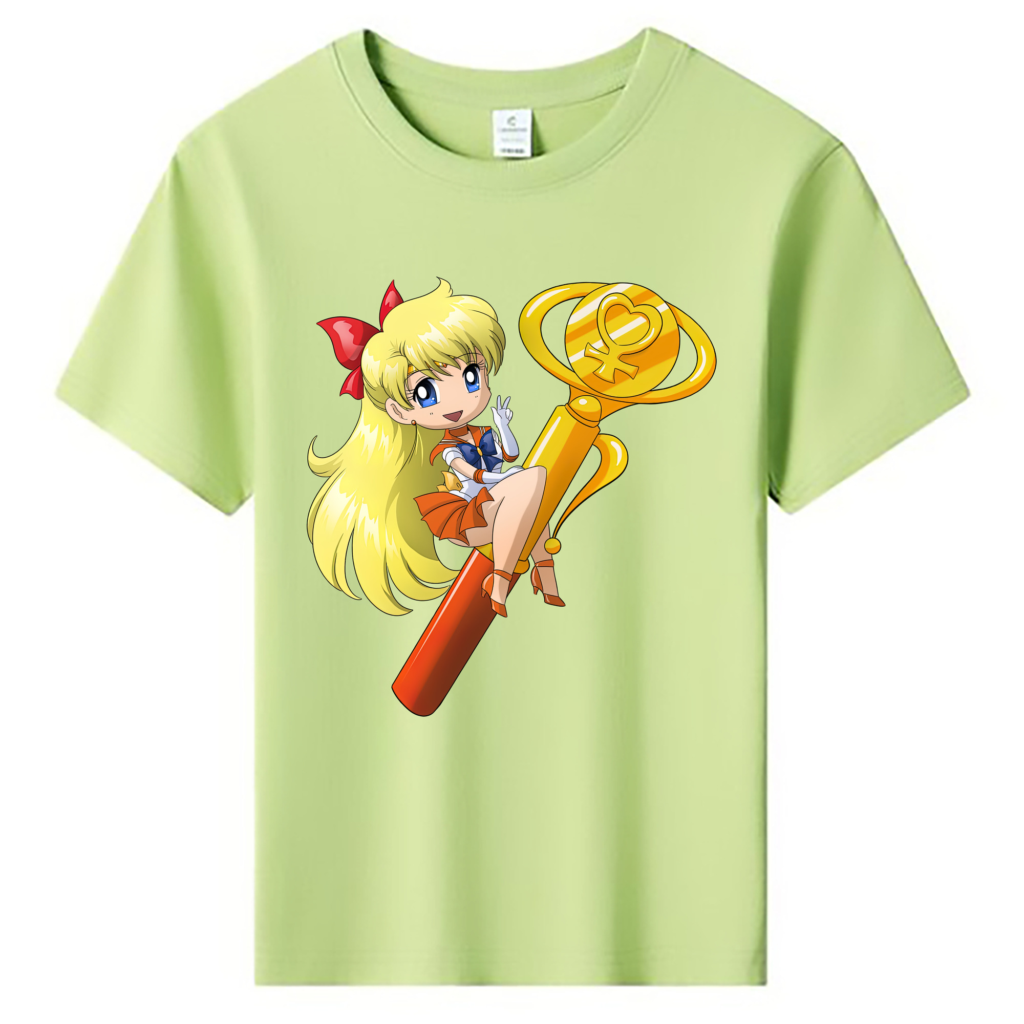 （画像用） 美少女戦士セーラームーン 愛野 美奈子 あいの みなこ Sailor Moon Aino Minako 綿100％キッズTシャツ（フロントプリント）